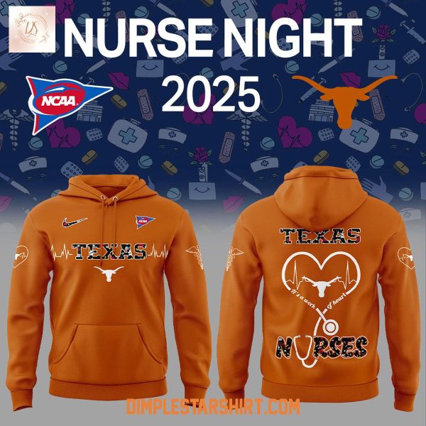 Texas Longhorns NCAA Nurses Night 2025 Hoodie Shirt