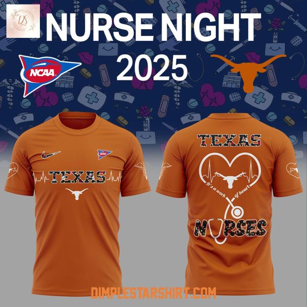 Texas Longhorns NCAA Nurses Night 2025 Hoodie Shirt
