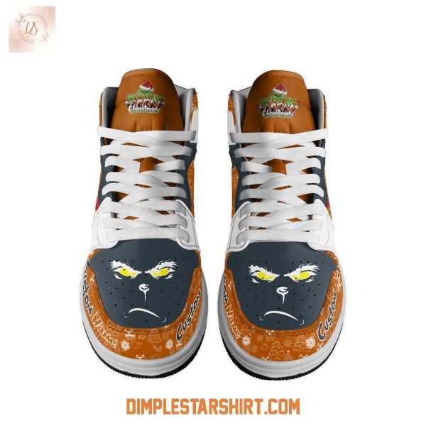 Texas Longhorns The Grinch Merry Christmas Air Jordan 1 Shoes