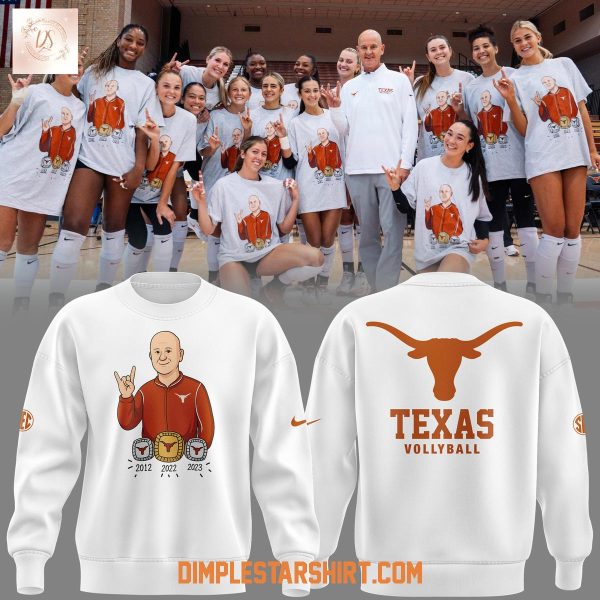 Texas Longhorns Volleyball Coach Jerrittelliott White Hoodie Shirt