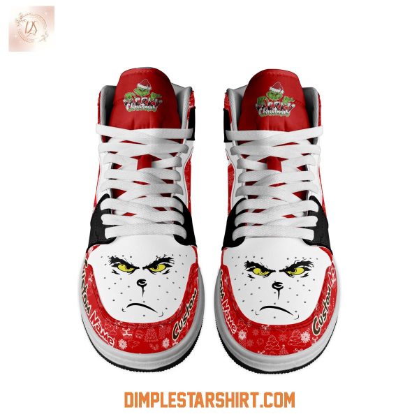 Texas Tech Red Raiders The Grinch Merry Christmas Air Jordan 1 Shoes