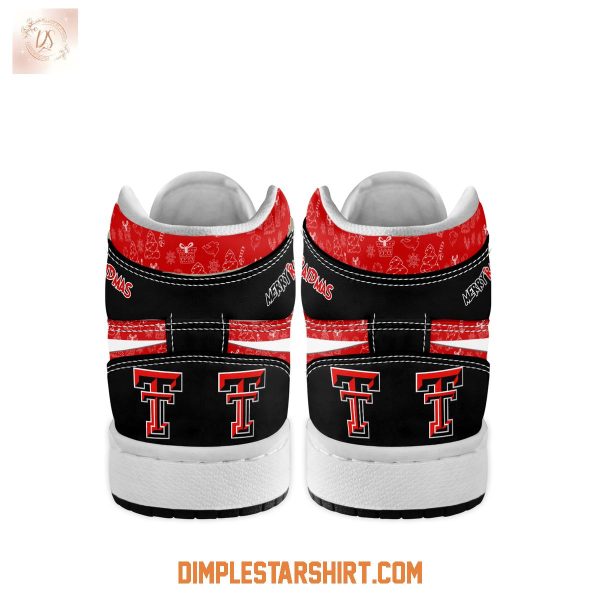 Texas Tech Red Raiders The Grinch Merry Christmas Air Jordan 1 Shoes