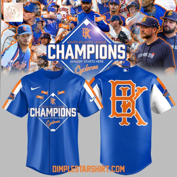 The Brooklyn Cyclones 2025 South Atlantic League Champions Jersey