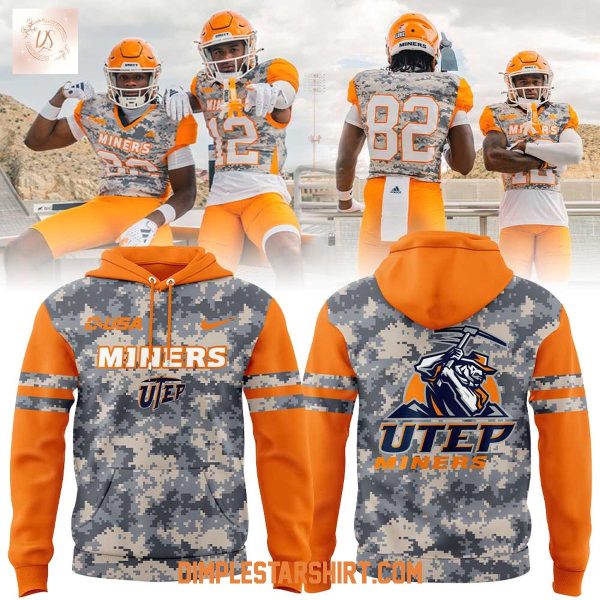 UTEP Miners For Our Heroes Uniform Hoodie Shirt
