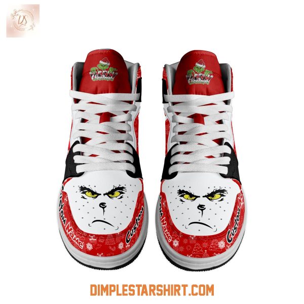 Utah Utes The Grinch Merry Christmas Air Jordan 1 Shoes