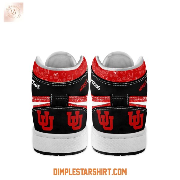 Utah Utes The Grinch Merry Christmas Air Jordan 1 Shoes