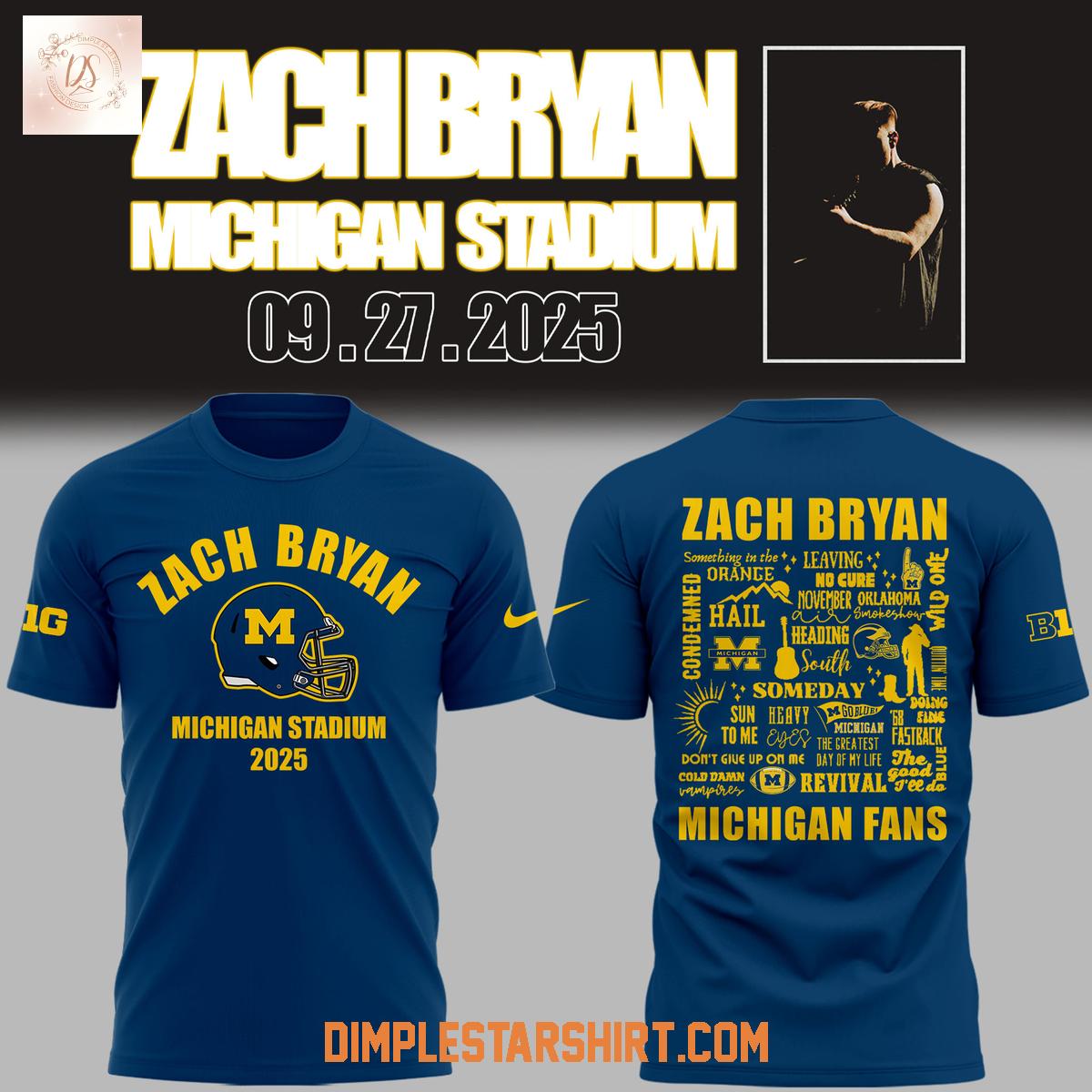 Zach Bryan The Quittin' Time Tour 2025 Michigan Stadium Hoodie Shirt Zach Bryan The Quittin' Time Tour 2025 Michigan Stadium Hoodie Shirt