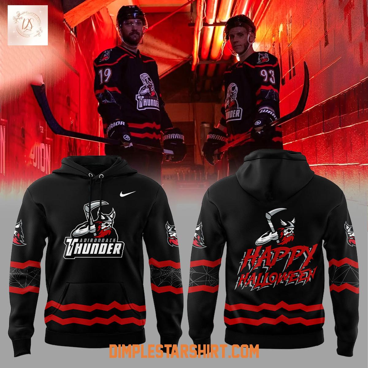 Adirondack Thunder Happy Halloween Uniform 2025 Hoodie Shirt Adirondack Thunder Happy Halloween Uniform 2025 Hoodie Shirt