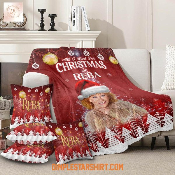 All I Want For Christmas Is Reba Blanket Quilt And Pillow