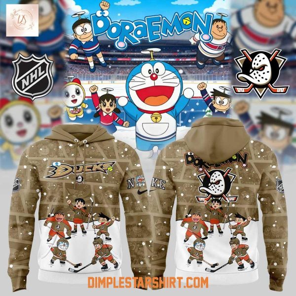 Anaheim Ducks Doraemon And Friends Hoodie Shirt