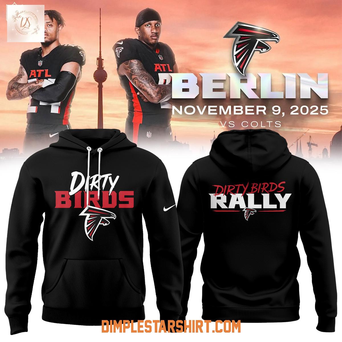 Atlanta Falcons Global Flight To Berlin 2025 Black Hoodie Shirt Atlanta Falcons Global Flight To Berlin 2025 Black Hoodie Shirt