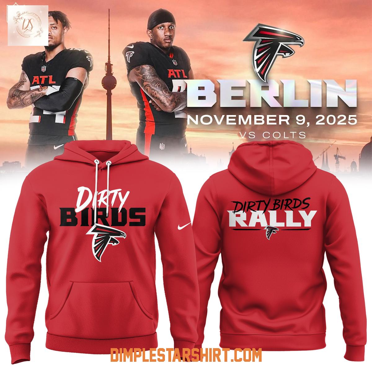 Atlanta Falcons Global Flight To Berlin 2025 Red Hoodie Shirt Atlanta Falcons Global Flight To Berlin 2025 Red Hoodie Shirt