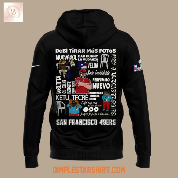 Bad Bunny x San Francisco 49ers 2026 Black Hoodie Shirt