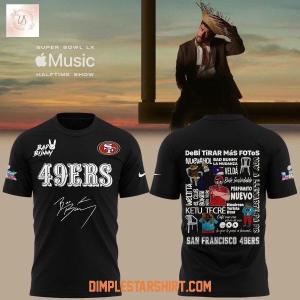 Bad Bunny x San Francisco 49ers 2026 Black Hoodie Shirt