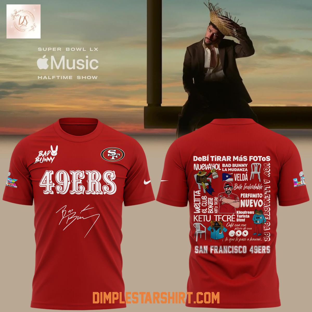 Bad Bunny x San Francisco 49ers 2026 Red Hoodie Shirt Bad Bunny x San Francisco 49ers 2026 Red Hoodie Shirt