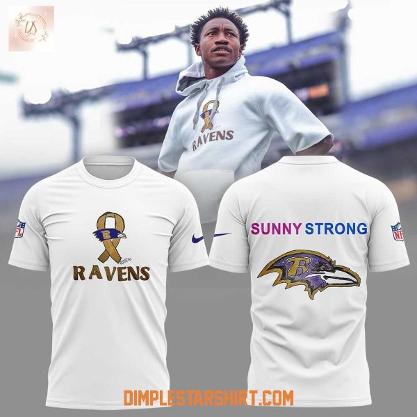 Baltimore Ravens Breast Cancer Sunny Strong Hoodie Shirt