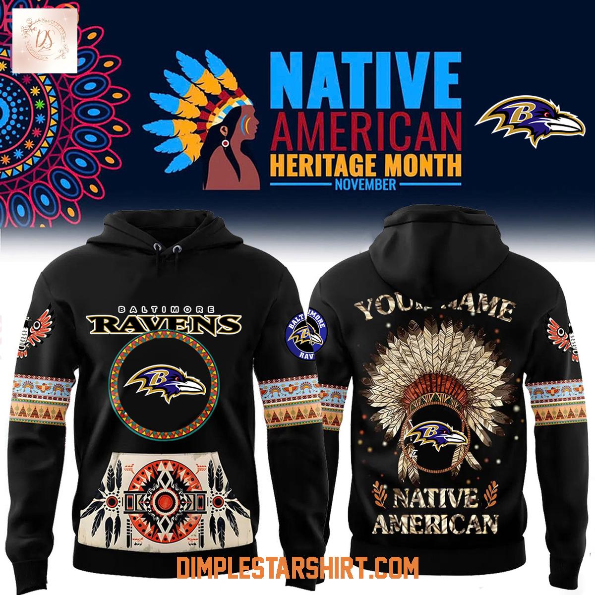Baltimore Ravens Native American Heritage Month 2025 Hoodie Shirt Baltimore Ravens Native American Heritage Month 2025 Hoodie Shirt