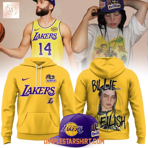 Billie Eilish x Los Angekes Lakers Show Gold Hoodie Shirt