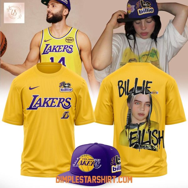 Billie Eilish x Los Angekes Lakers Show Gold Hoodie Shirt