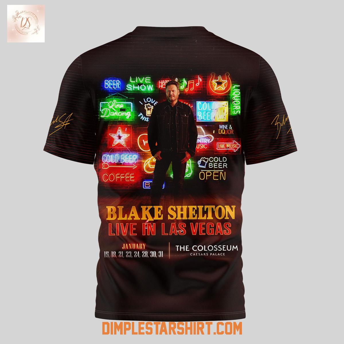 Blake Shelton Live In Las Vegas Shirt Blake Shelton Live In Las Vegas Shirt