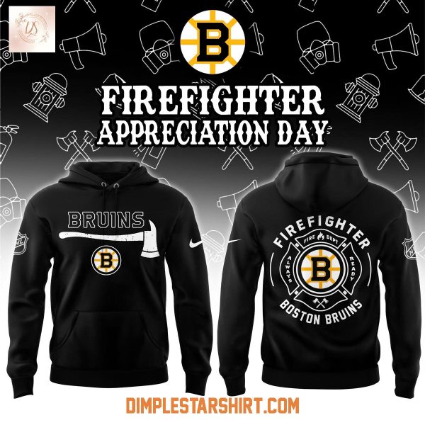 Boston Bruins Firefighter Appreciation Day Hoodie Shirt