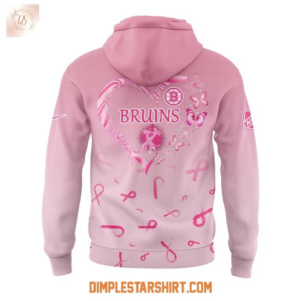 Boston Bruins Hockey Fight Cancer 2025 Hoodie Shirt