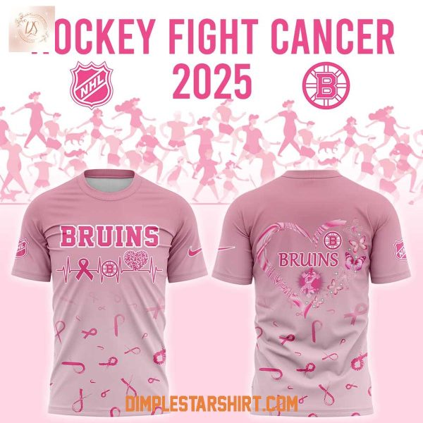 Boston Bruins Hockey Fight Cancer 2025 Hoodie Shirt