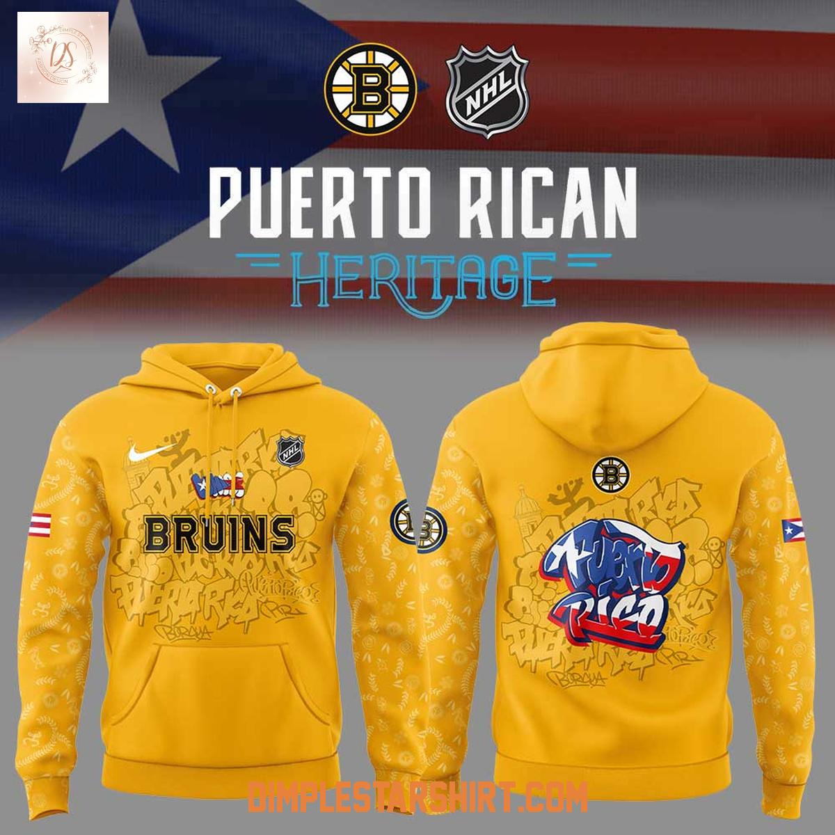 Boston Bruins Puerto Rican Heritage Hoodie Shirt Boston Bruins Puerto Rican Heritage Hoodie Shirt