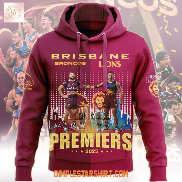 Brisbane Broncons x Lions Premiers 2025 Hoodie Shirt