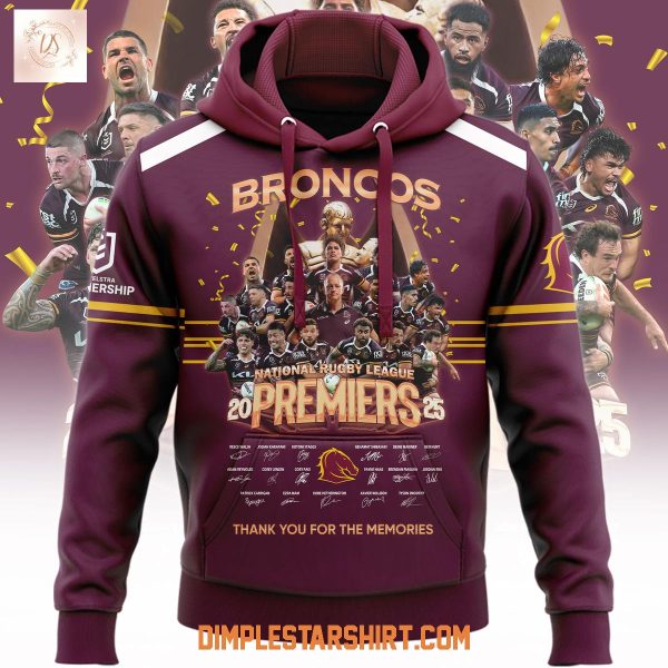 Brisbane Broncos NRL 2025 Premiers Hoodie Shirt