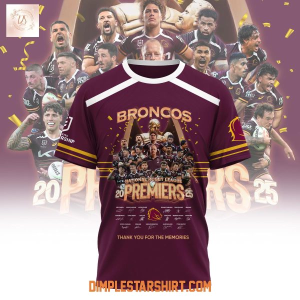 Brisbane Broncos NRL 2025 Premiers Hoodie Shirt