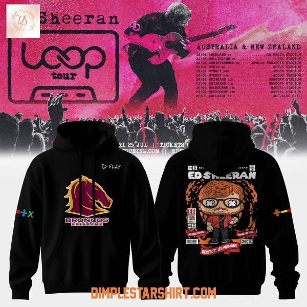 Brisbane Lions x Ed Sheeran Loop Tour 2025 Hoodie Shirt
