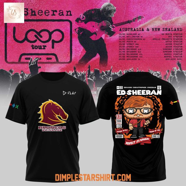 Brisbane Lions x Ed Sheeran Loop Tour 2025 Hoodie Shirt