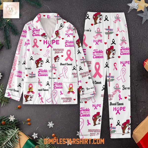 Buc-ee’s Tackle Breast Cancer White Pajamas Set
