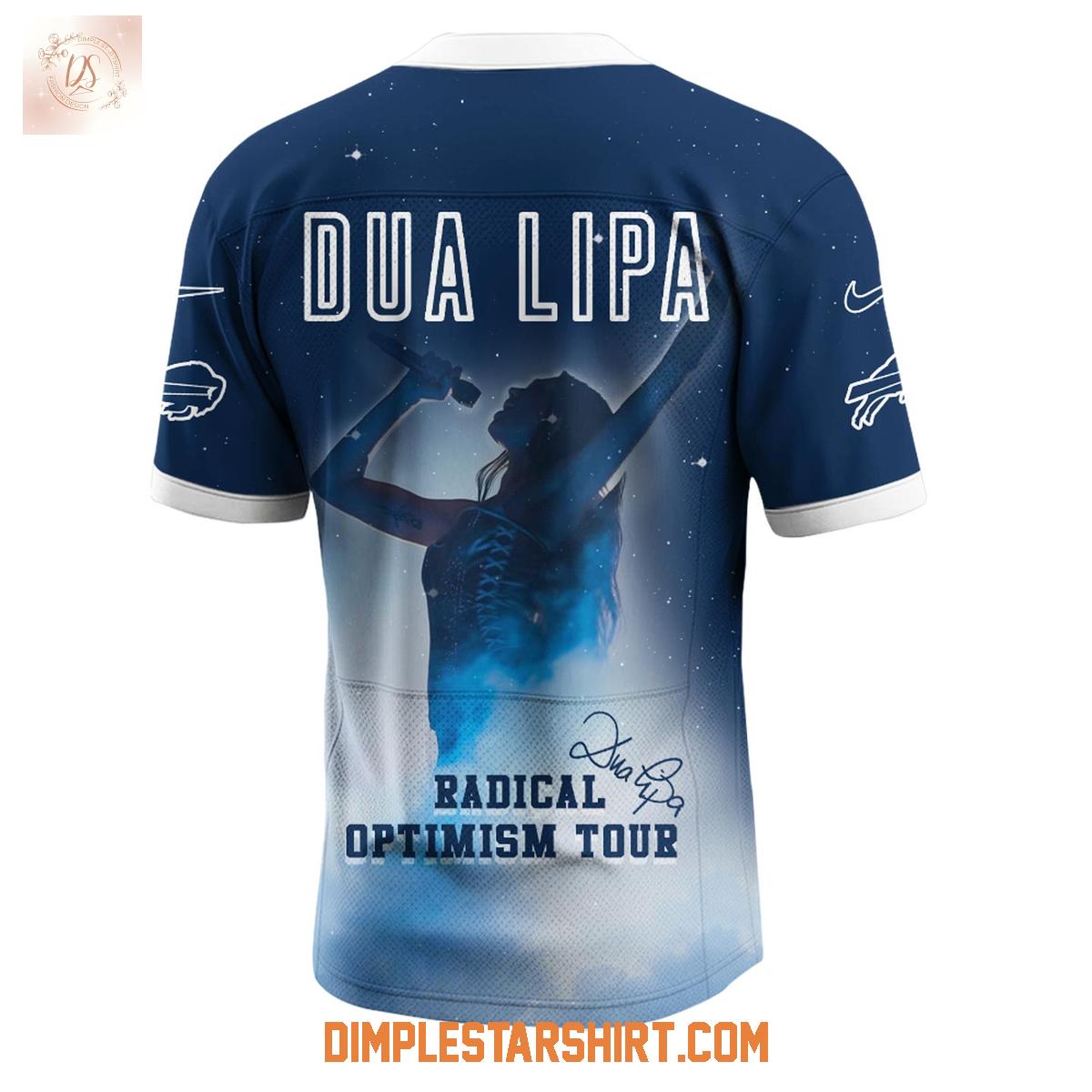 Buffalo Bills x Dua Lipa Radical Optimism Tour Football Jersey Buffalo Bills x Dua Lipa Radical Optimism Tour Football Jersey