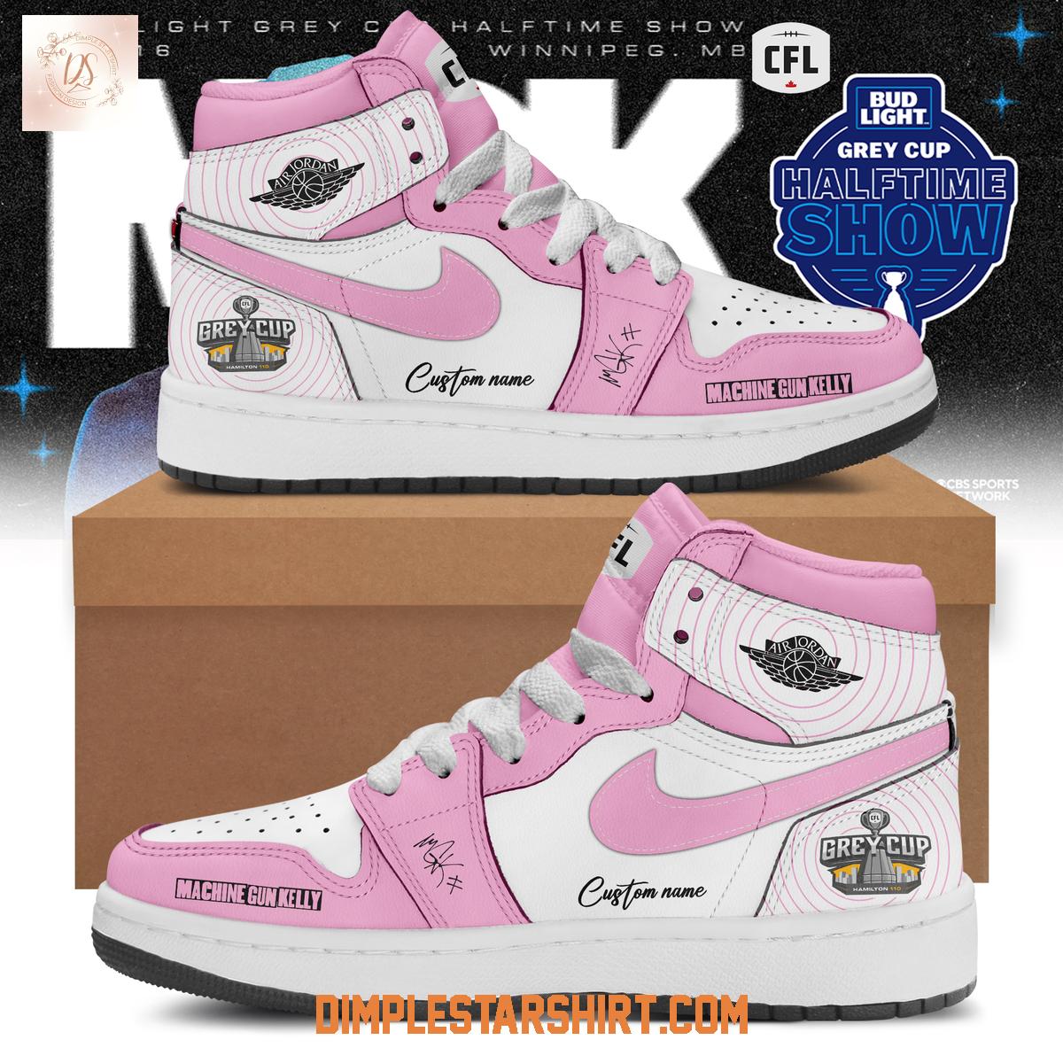 CFL x Machine Gun Kelly Grey Cup Haltime Show Air Jordan 1 Shoes CFL x Machine Gun Kelly Grey Cup Haltime Show Air Jordan 1 Shoes