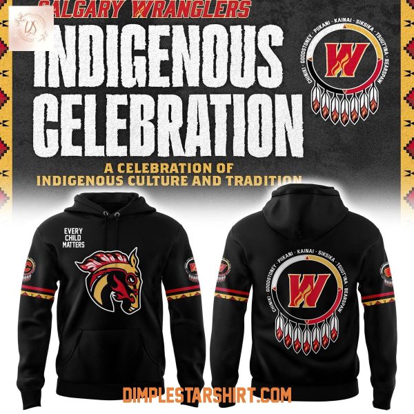 Calgary Wranglers Indigenous Heritage Black Hoodie Shirt