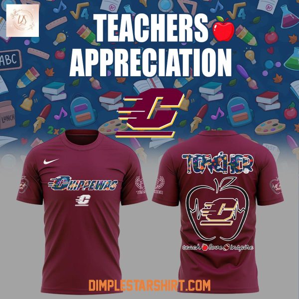 Central Michigan Chippewas Teachers Appreciation 2025 Hoodie Shirt