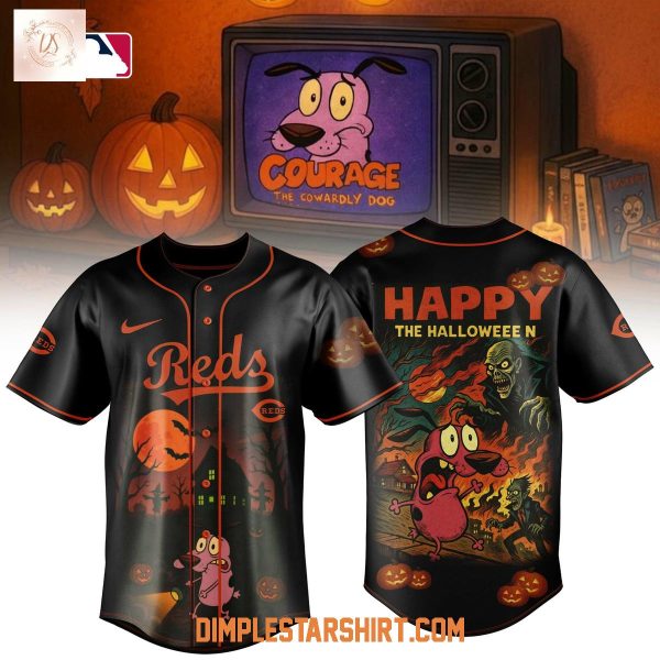 Cincinnati Reds x Courage The Cowardly Dog Haloween Jersey