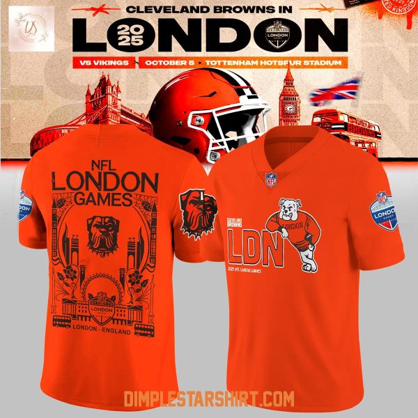 Cleveland Browns NFL London Games Orange Football Jersey