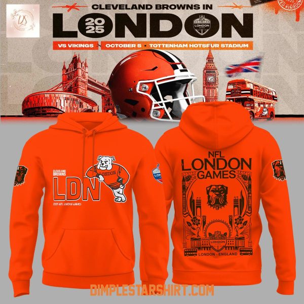 Cleveland Browns NFL London Games Orange Hoodie Shirt
