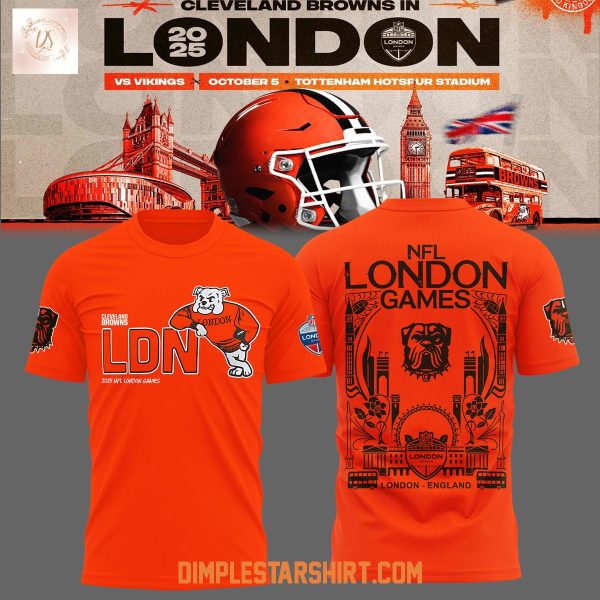 Cleveland Browns NFL London Games Orange Hoodie Shirt