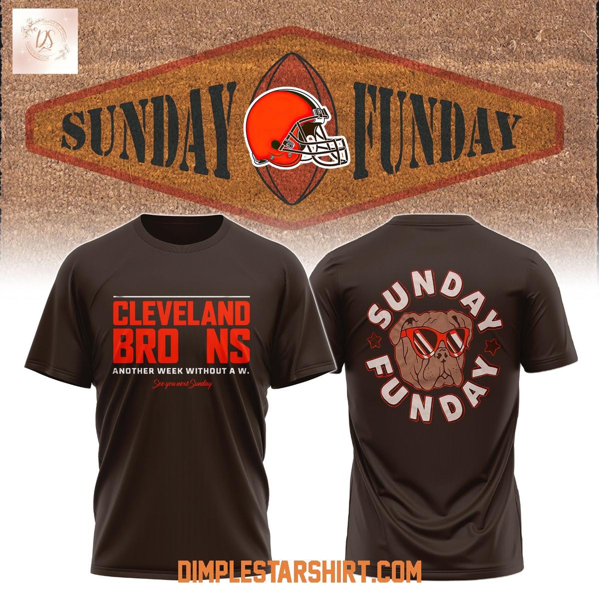 Cleveland Browns Sunday Funday Bulldog Hoodie Shirt Cleveland Browns Sunday Funday Bulldog Hoodie Shirt