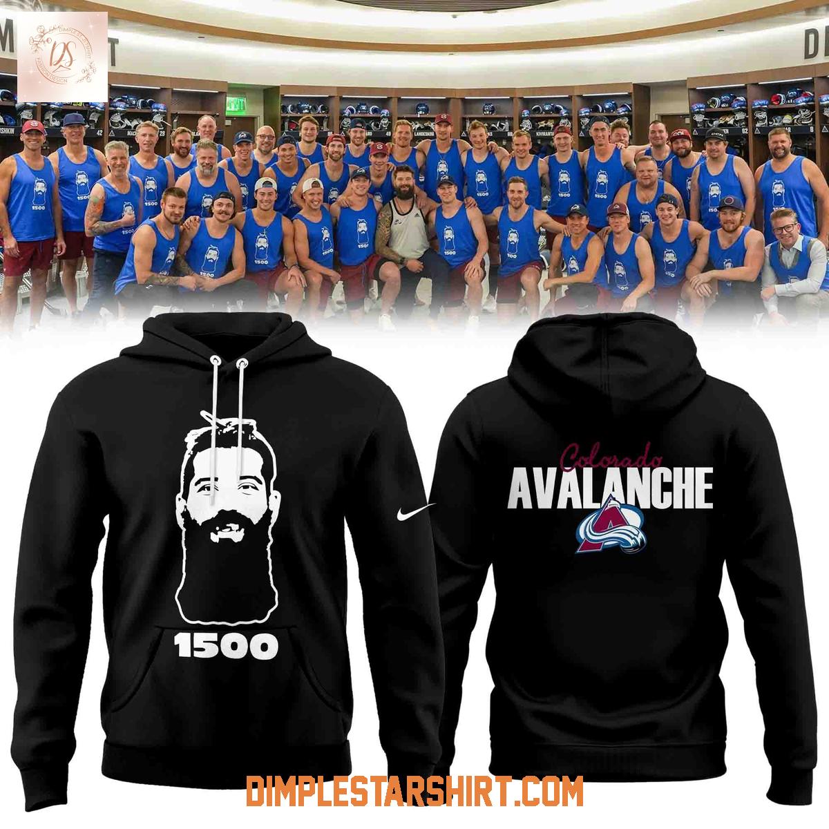 Colorado Avalanche 1500th Anniversary Burnzie Commemorative Black Hoodie Shirt Colorado Avalanche 1500th Anniversary Burnzie Commemorative Black Hoodie Shirt