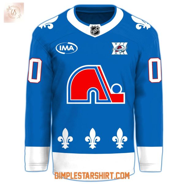 Colorado Avalanche x Nordiques Heritage Ice Hockey Jersey