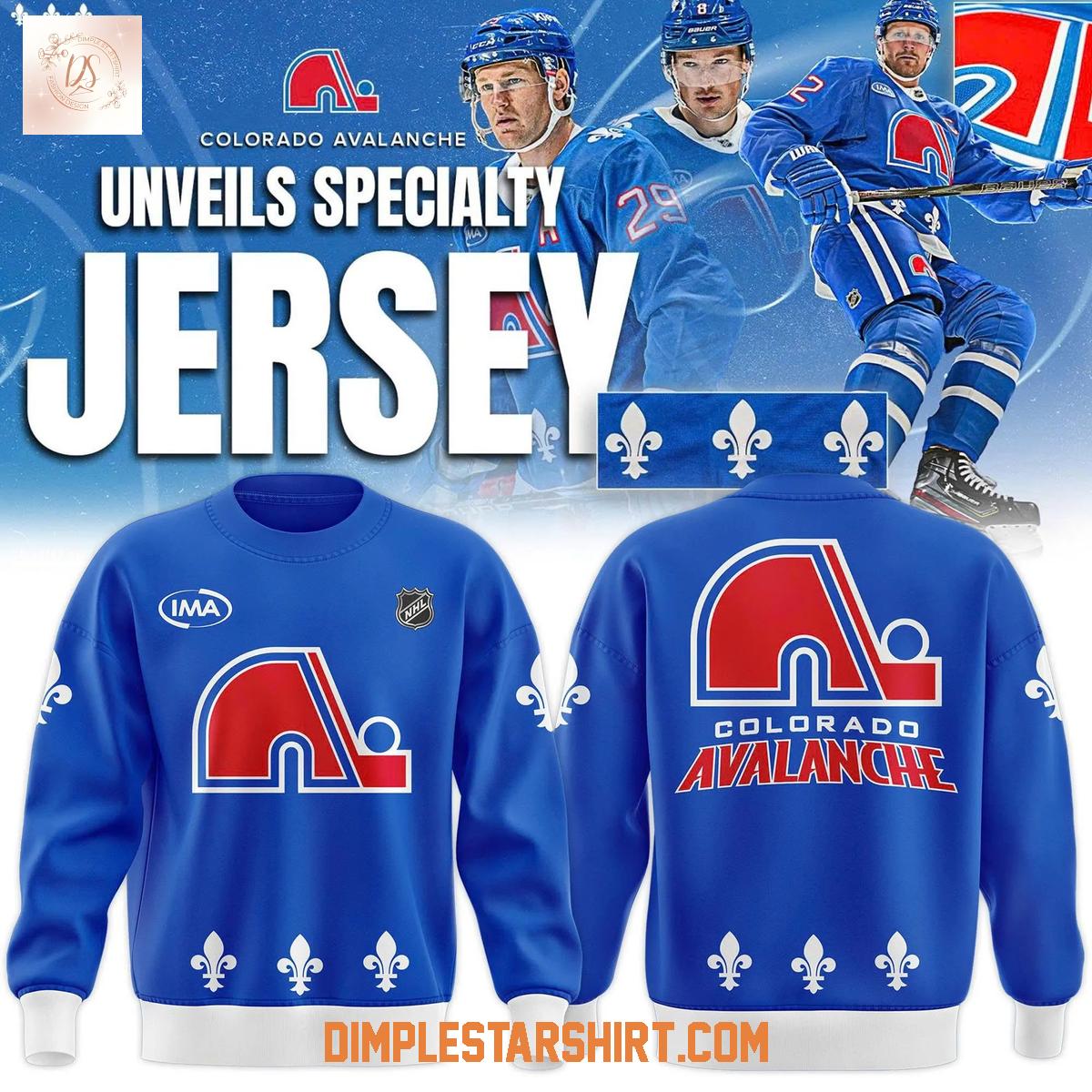 Colorado Avalanche x Nordiques Heritage Ice Hoodie Shirt