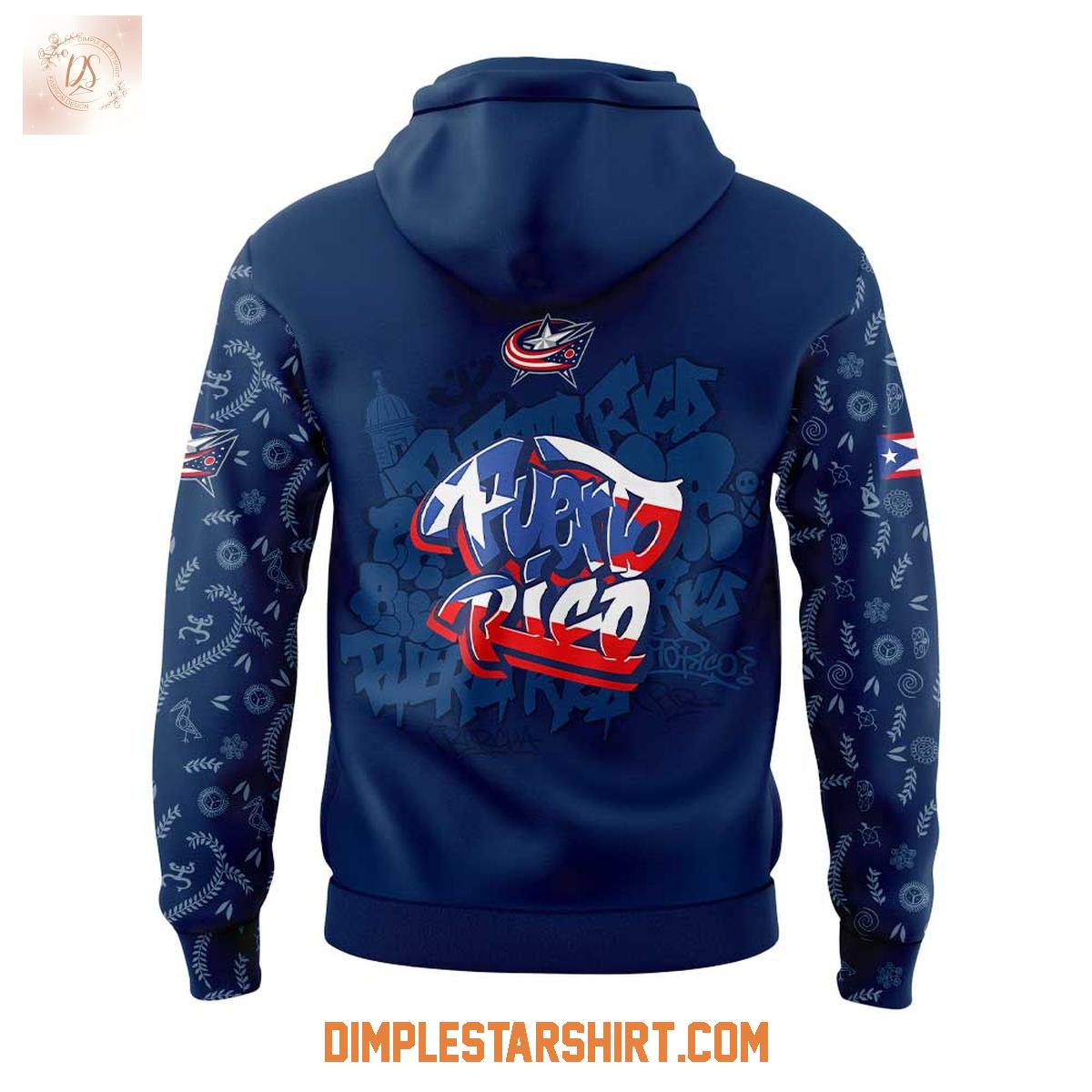Columbus Blue Jackets Puerto Rican Heritage Hoodie Shirt Columbus Blue Jackets Puerto Rican Heritage Hoodie Shirt