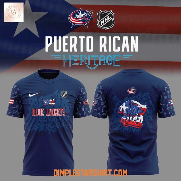 Columbus Blue Jackets Puerto Rican Heritage Hoodie Shirt