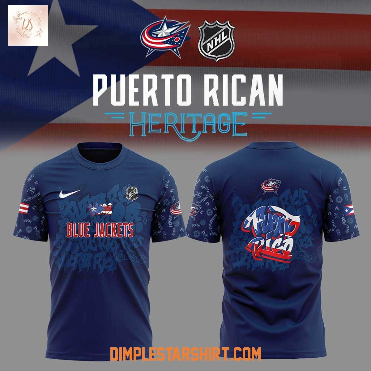 Columbus Blue Jackets Puerto Rican Heritage Hoodie Shirt Columbus Blue Jackets Puerto Rican Heritage Hoodie Shirt