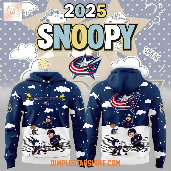 Columbus Blue Jackets Snoopy And Peanuts 2025 Hoodie Shirt